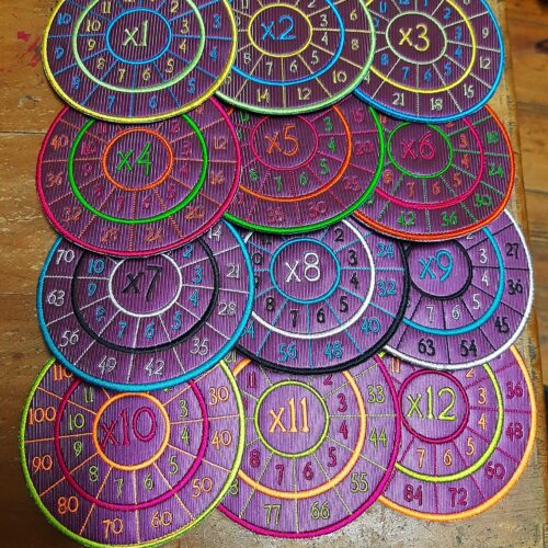 Multiple Table Wheels (x12) - Two sets 5x7 & 4x4