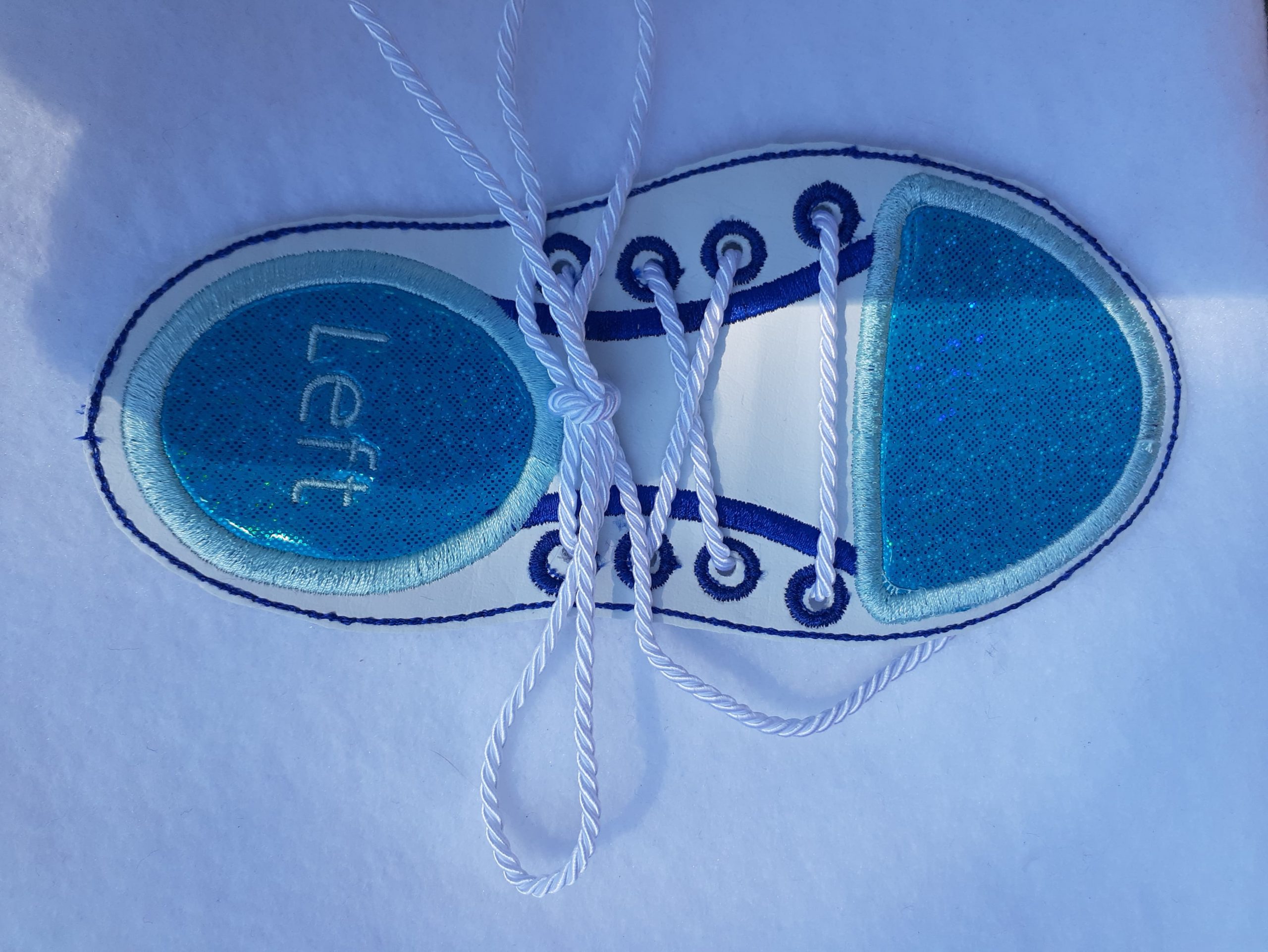 Tying a Shoelace Purple Bear Embroidery Designs