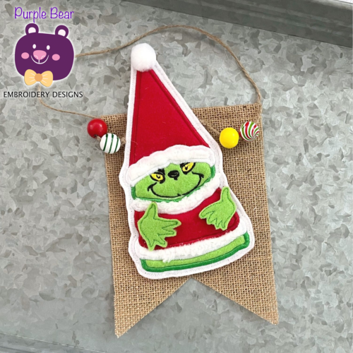 Grinch Inspired Gnome Hanger / Ornament