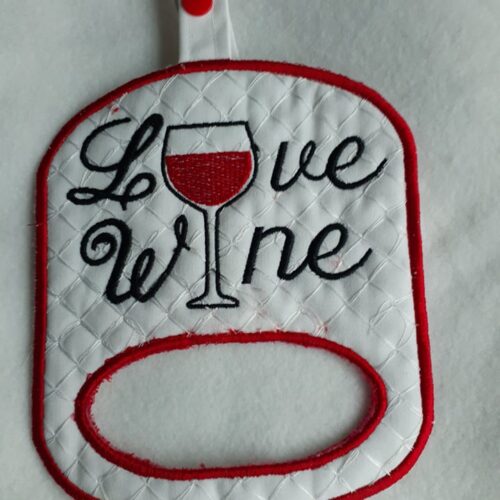 Love Wine Tea Towel Topper