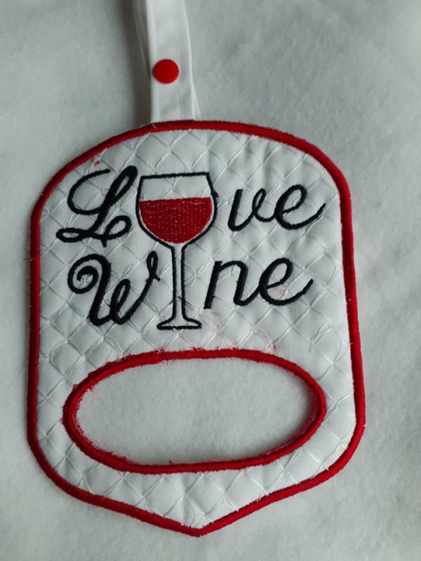 Love Wine Tea Towel Topper