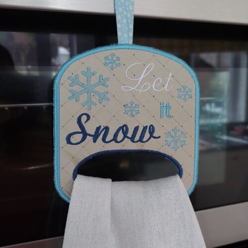 Let It Snow Tea Towel Topper