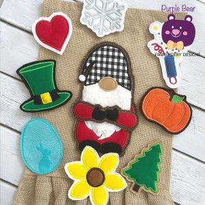 Holiday Gnome Hanger / Ornament - Changeable arms