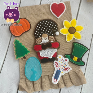 Holiday Female Gnome Hanger / Ornament - GNOME ONLY