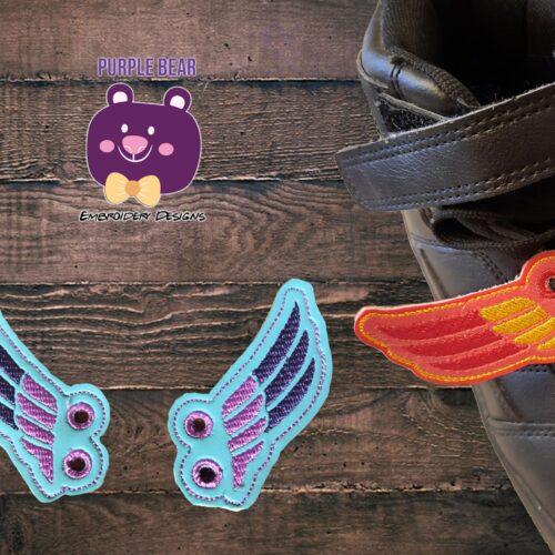 Shoe Lace Wing Charms