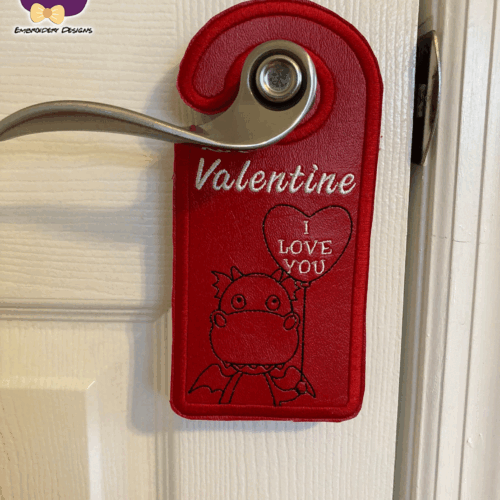 Valentines Dragon Door Hanger