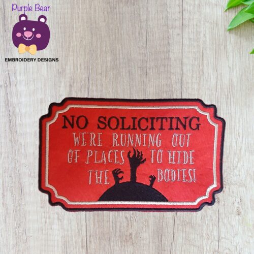 No Soliciting Sign