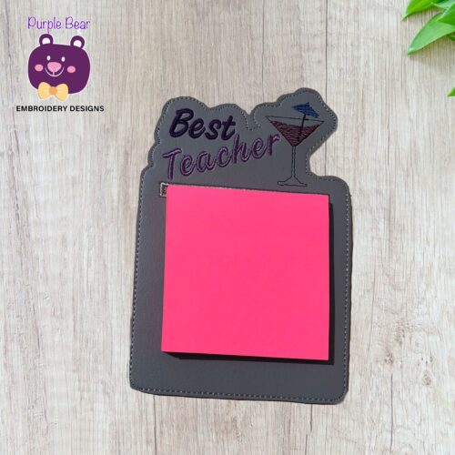Best Teacher & Drink Sticky Note Holder