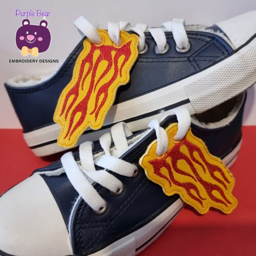 Flame Shoe Lace Charms