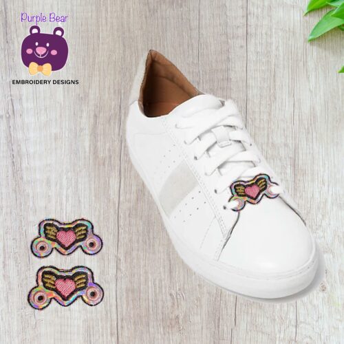 Heart Wings, Shoe Lace Charms