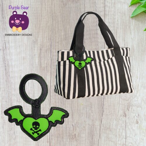 Bat Heart Bag Tag/Charm