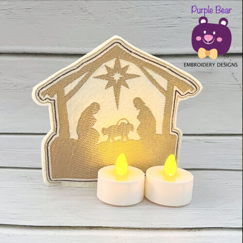Large Nativity Tea Light Holder