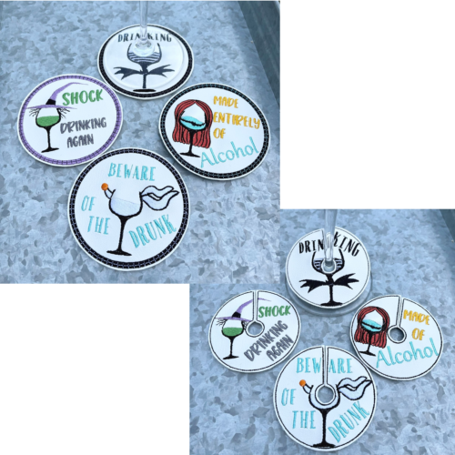 Nightmare Drinking Set 7 Coasters & Drinks Tags 8 designs