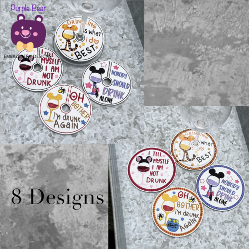 Bear & Friends Drinking Set Coasters & Drinks Tags 8 designs