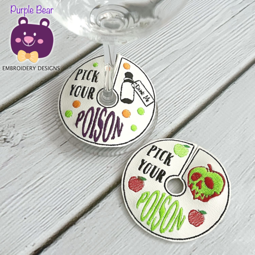 Pick your Poison Glass Tag 2 designs