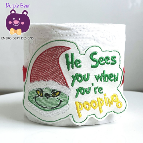 He see's Pooping, Toilet Roll Accessory
