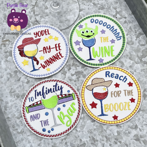Toy Drinking Set Coasters & Drinks Tags 8 designs