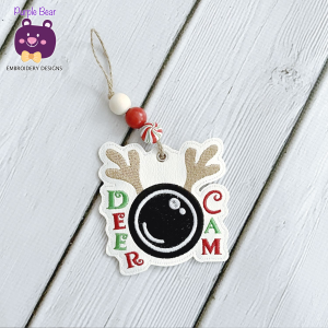Deer Cam Ornament/Eyelet (With text)