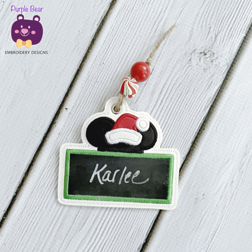 Mouse Christmas Ornament/Eyelet