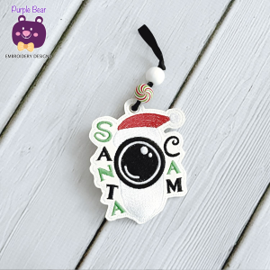Santa Cam Ornament/Eyelet (With text)