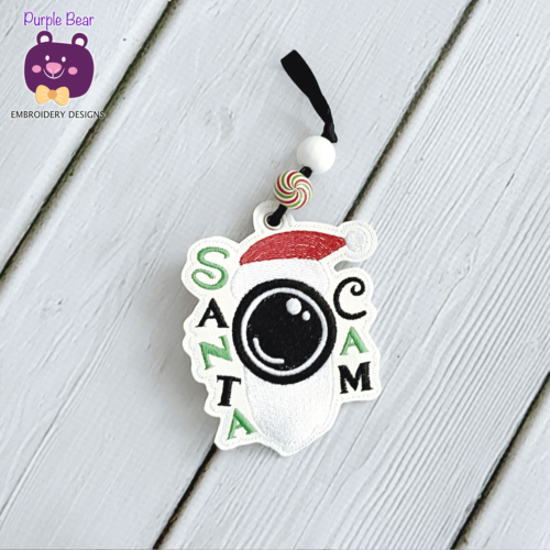 Santa Cam Ornament/Eyelet (With text)