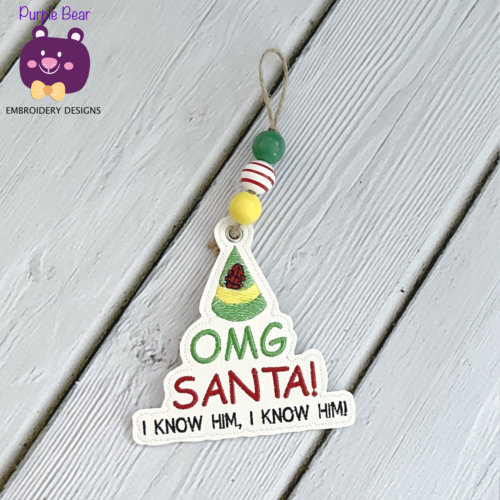 OMG Santa Eyelet/Ornament