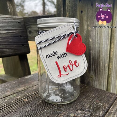 Made with Love Jar Tag