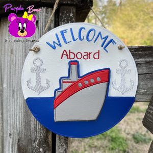 Welcome Aboard Hanger 2 sizes