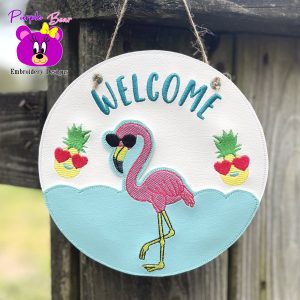 Welcome Flamingo Hanger 3 Sizes