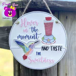 Hover in the Moment, humming bird, Hanger 3 Sizes