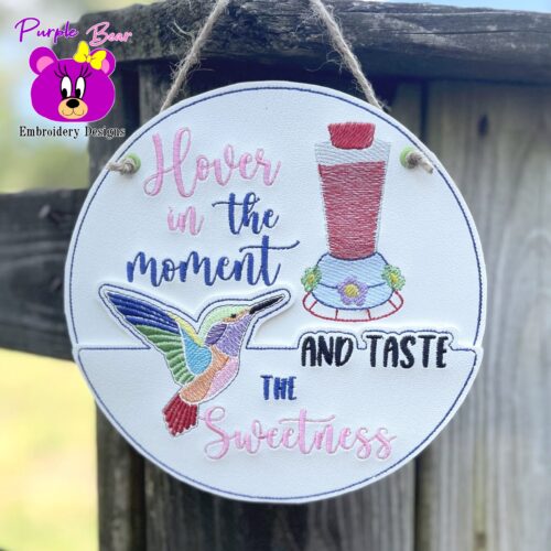 Hover in the Moment, humming bird, Hanger 3 Sizes