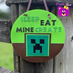 Eat, Sleep, Mine Hanger 3 Sizes