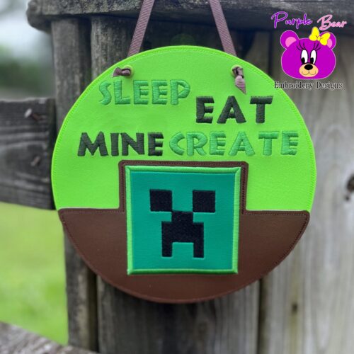 Eat, Sleep, Mine Hanger 3 Sizes