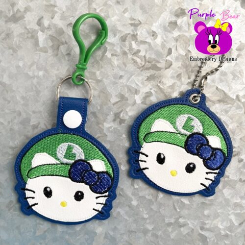 Green Plumber Kitty Snap tab & Eyelet