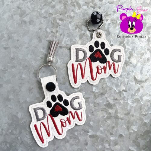 Dog Mum/Mom/Mam Snap tab & Eyelet