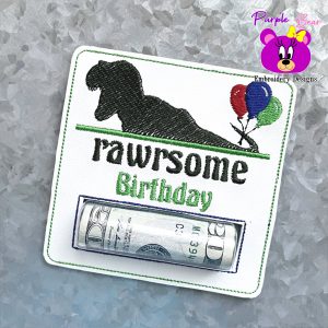 Rawrsome Birthday Money Pocket