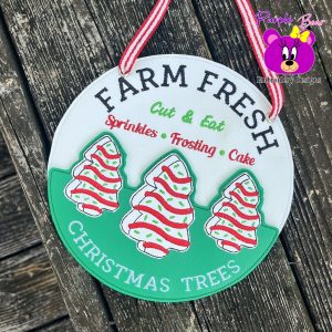 Farm Fresh Tree Cakes, Christmas Hanger 3 Sizes