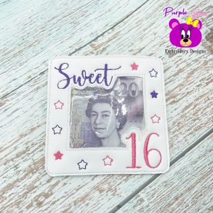 Sweet 16 Photo/money Holder 3 sizes