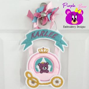 Cute Bear in a Carriage, Hanger 3 Sizes