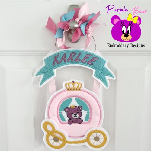 Cute Bear in a Carriage, Hanger 3 Sizes