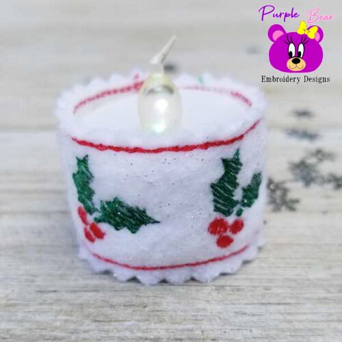 Holly, LED Tea Light Wrap