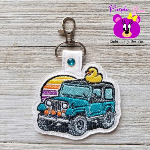 Retro Jeep Duck, Snap Tab & Eyelet
