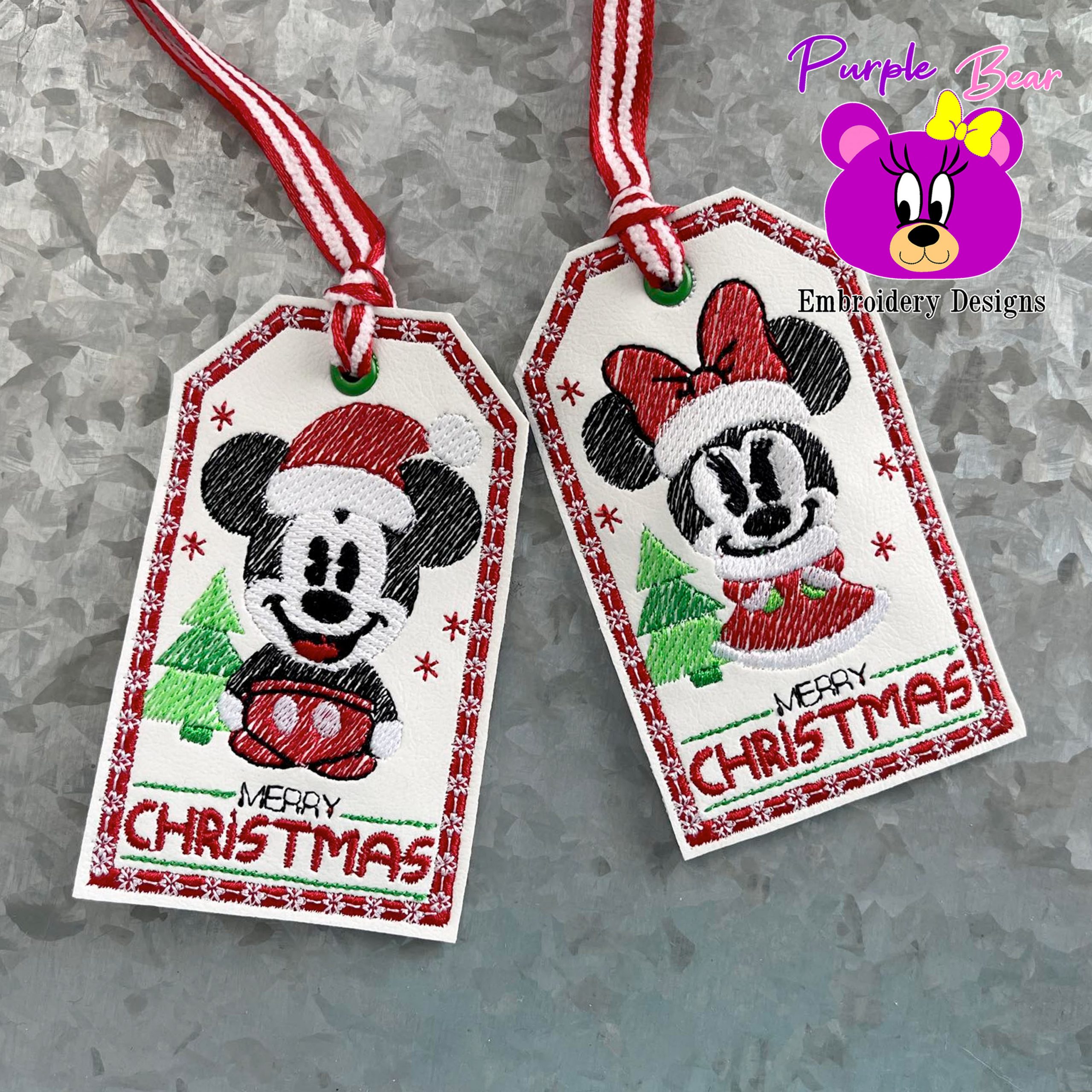 Christmas Mice Tags 2 Sizes