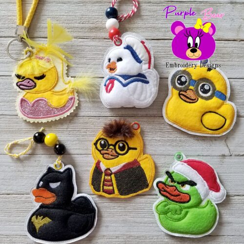 6 Character rubber ducks, set 1