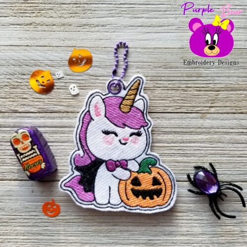 Halloween Unicorn, Snap Tab & Eyelet