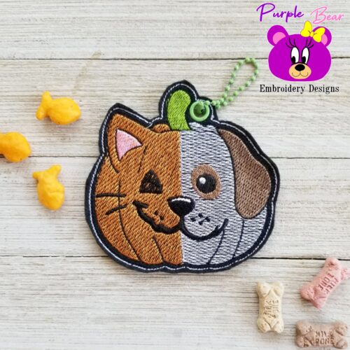 Cat Dog Pumpkin Ornament
