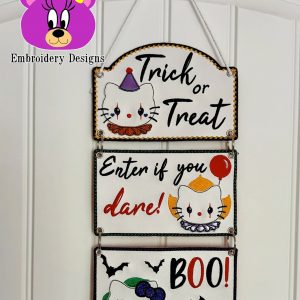 Halloween Cat Hanging Sign 3 Sizes