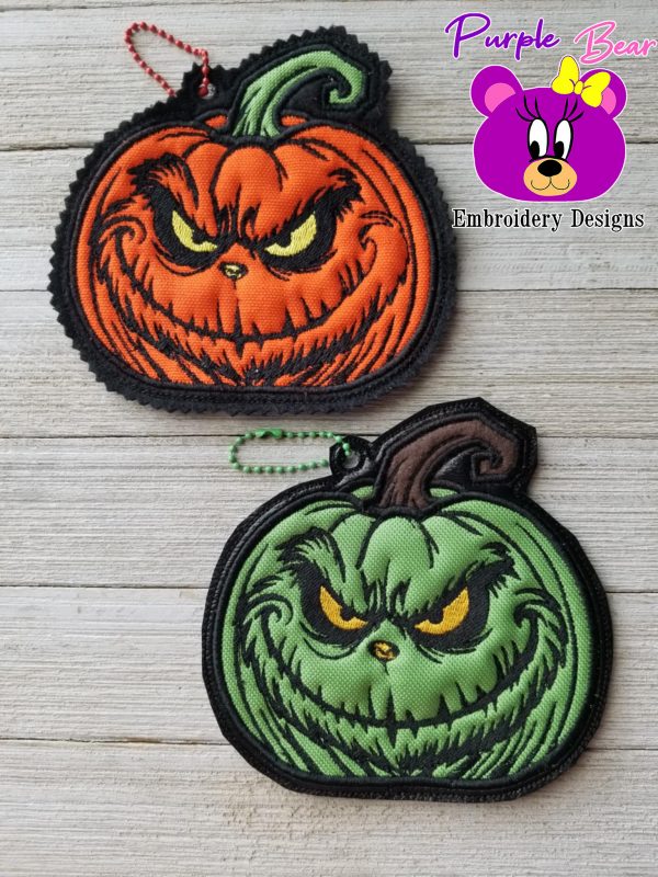 Grumpy Pumpkin Ornament 2 sizes