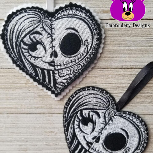 Jack and Sal Heart Ornament 4 sizes