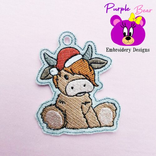 Christmas Highland Cow